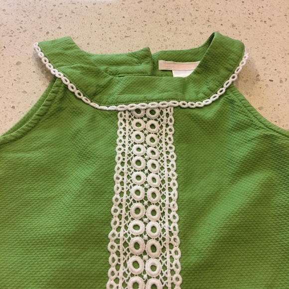 Janie & Jack Bright Green & White Lace Sundress - Picture 4 of 7